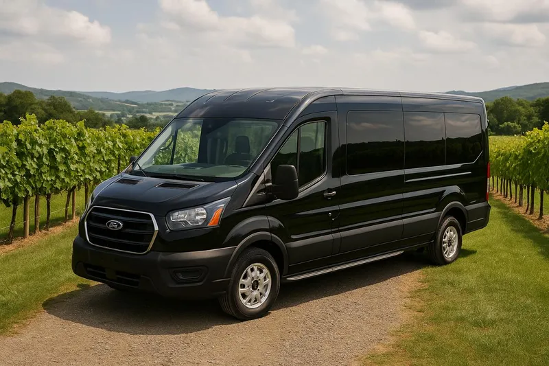 Ford Transit 350 XLT wedding guest shuttle up to 14 guests